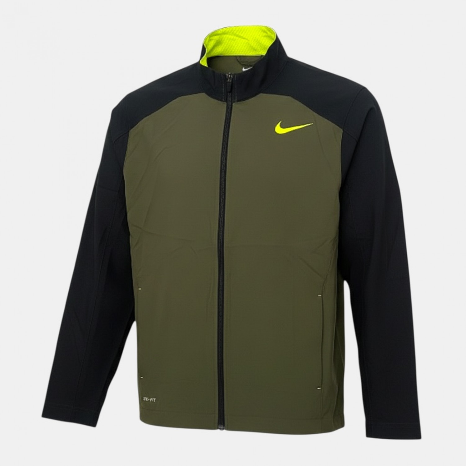 Nike Dri-FIT Τζάκετ Χακί Μαύρο /pre owned